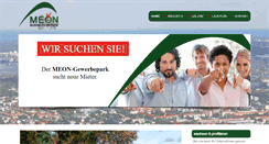 Desktop Screenshot of meon-gewerbepark.de